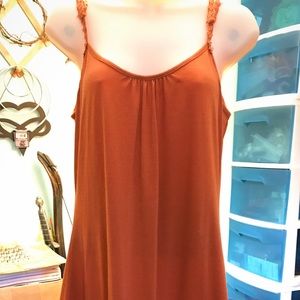 RYU Rust Dress w/ Lace Bottom- Great Condition